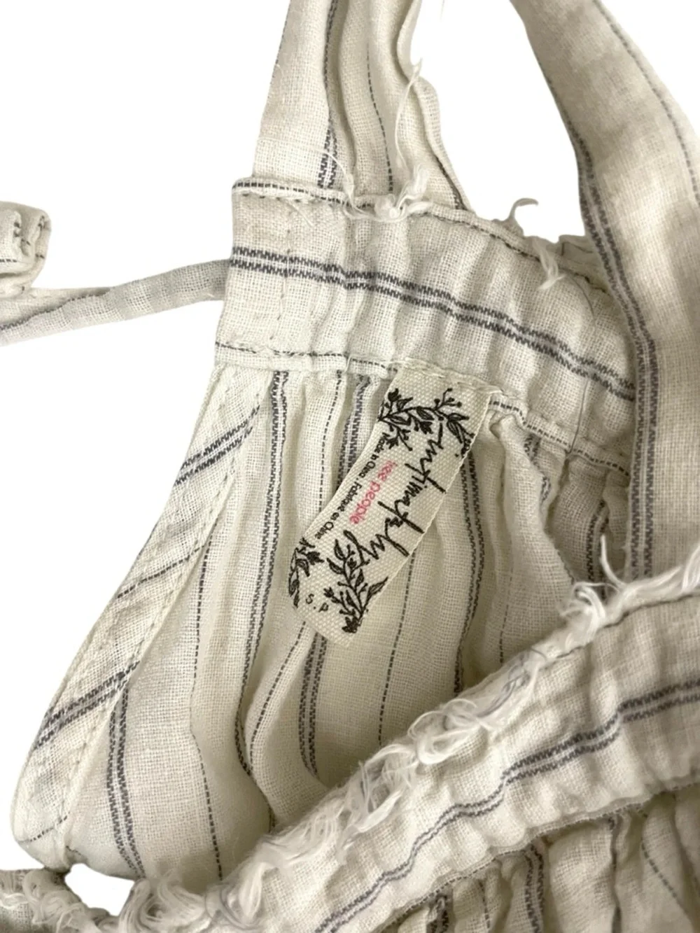 Free People Intimately Harem Stripe Linen Cotton Jumpsuit‎